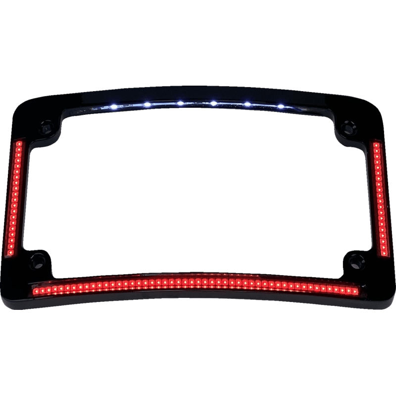 CUSTOM DYNAMICS FRAME LIC W/RED LED - DRIVEN Canada's Powersports TF08 - B