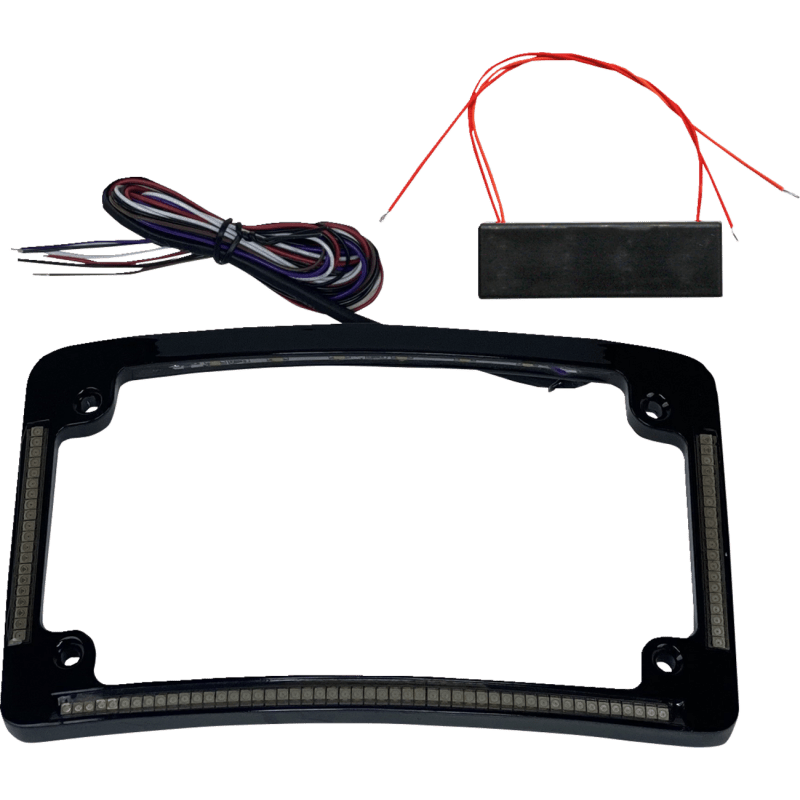 CUSTOM DYNAMICS FRAME LIC W/RED LED - DRIVEN Canada's Powersports TF08 - B