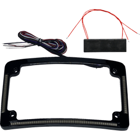 CUSTOM DYNAMICS FRAME LIC W/RED LED - DRIVEN Canada's Powersports TF08 - B