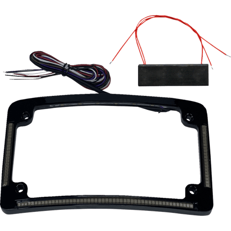 CUSTOM DYNAMICS FRAME LIC W/RED LED - DRIVEN Canada's Powersports TF08 - B