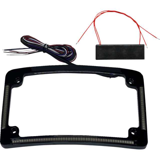 CUSTOM DYNAMICS FRAME LIC W/RED LED - DRIVEN Canada's Powersports TF08 - B