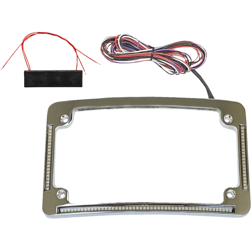 CUSTOM DYNAMICS FRAME LIC W/RED LED - DRIVEN Canada's Powersports TF08 - C