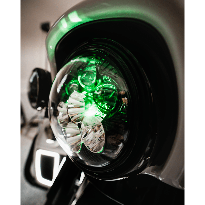 CUSTOM DYNAMICS HEADLIGHT SHARK DEAMON 7" LED COLOR CHANGING (SD2 - 7 - 14) - DRIVEN Canada's Powersports SD2 - 7 - 14