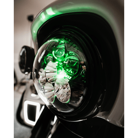 CUSTOM DYNAMICS HEADLIGHT SHARK DEAMON 7" LED COLOR CHANGING (SD2 - 7 - 14) - DRIVEN Canada's Powersports SD2 - 7 - 14