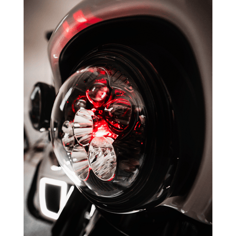 CUSTOM DYNAMICS HEADLIGHT SHARK DEAMON 7" LED COLOR CHANGING (SD2 - 7 - 14) - DRIVEN Canada's Powersports SD2 - 7 - 14