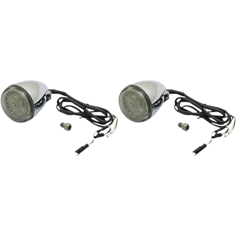 CUSTOM DYNAMICS IND FRNT TURN SIGNAL, HALO & AMBER CHROME PR - DRIVEN Canada's Powersports PB - IND - FTS - AW - C