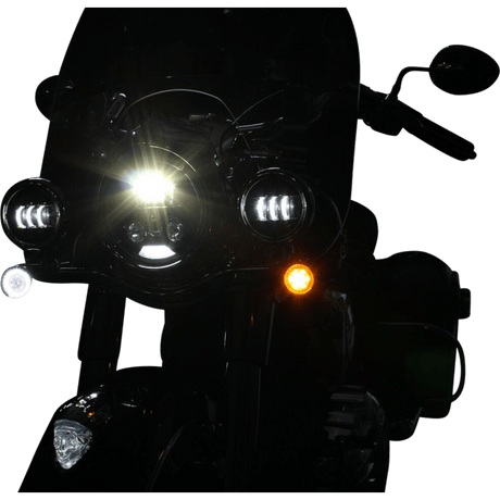 CUSTOM DYNAMICS IND FRNT TURN SIGNAL, HALO & AMBER - GLOSS BLCK PR - DRIVEN Canada's Powersports PB - IND - FTS - AW - B