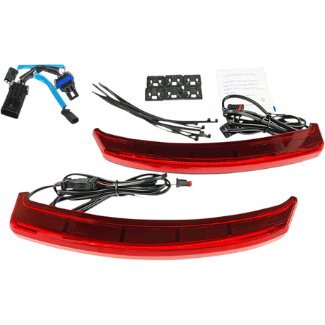 CUSTOM DYNAMICS LIGHT BAGZ REDLENS INDIAN (INDBAG - SWP - R) - DRIVEN Canada's Powersports INDBAG - SWP - R