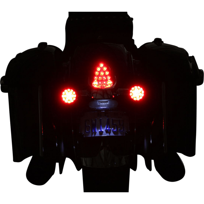 CUSTOM DYNAMICS INDIAN REAR TURN SIGNAL WITH RED LED GLOSS (PAIR) - DRIVEN Canada's Powersports PB - IND - RTS - R - B