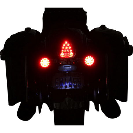 CUSTOM DYNAMICS INDIAN REAR TURN SIGNAL WITH RED LED GLOSS (PAIR) - DRIVEN Canada's Powersports PB - IND - RTS - R - B