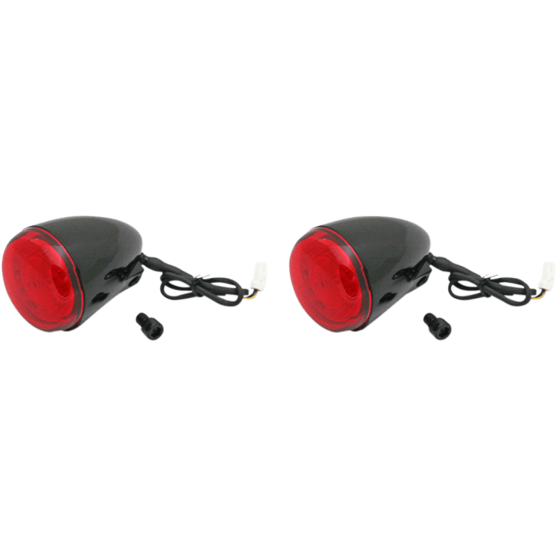 CUSTOM DYNAMICS INDIAN REAR TURN SIGNAL WITH RED LED GLOSS (PAIR) - DRIVEN Canada's Powersports PB - IND - RTS - R - B