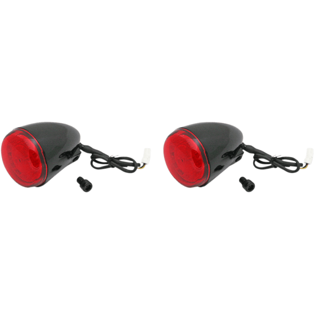 CUSTOM DYNAMICS INDIAN REAR TURN SIGNAL WITH RED LED GLOSS (PAIR) - DRIVEN Canada's Powersports PB - IND - RTS - R - B