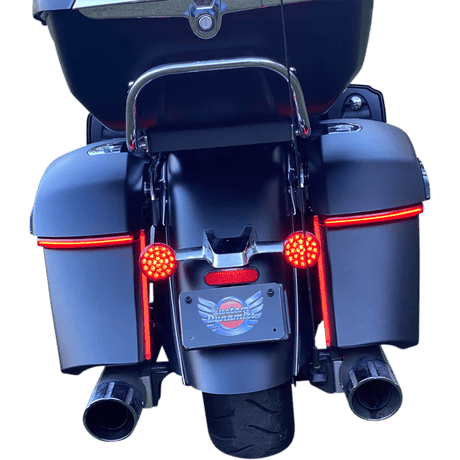 CUSTOM DYNAMICS LIGHT BAGZ REDLENS INDIAN (INDBAG - SWN - R) - DRIVEN Canada's Powersports INDBAG - SWN - R