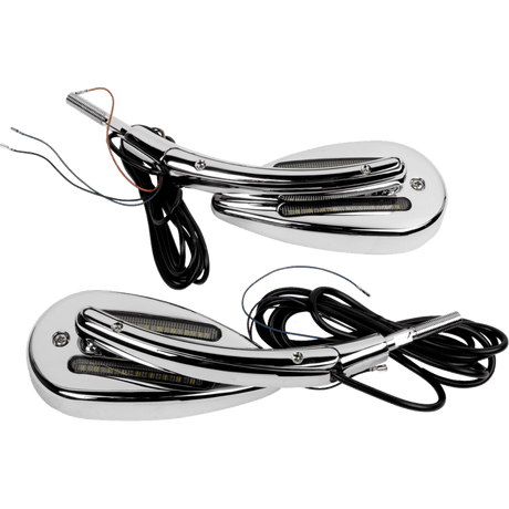 CUSTOM DYNAMICS MIRRORS LED RUN & TURN SIGNAL CHROME (CD - MIR - PLUG - C) - DRIVEN Canada's Powersports CD - MIR - PLUG - C