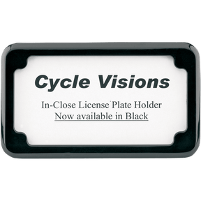 CYCLE VISIONS BLACK BEVELED LIC/PLATE FRAME (CV - 4615B) - DRIVEN Canada's Powersports CV - 4615B