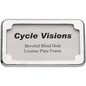 CYCLE VISIONS CHROME BEVELED LIC/PLATE FRAME (CV - 4615) - DRIVEN Canada's Powersports CV - 4615