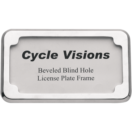 CYCLE VISIONS CHROME BEVELED LIC/PLATE FRAME (CV - 4615) - DRIVEN Canada's Powersports CV - 4615