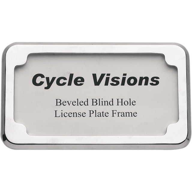 CYCLE VISIONS CHROME BEVELED LIC/PLATE FRAME (CV - 4615) - DRIVEN Canada's Powersports CV - 4615