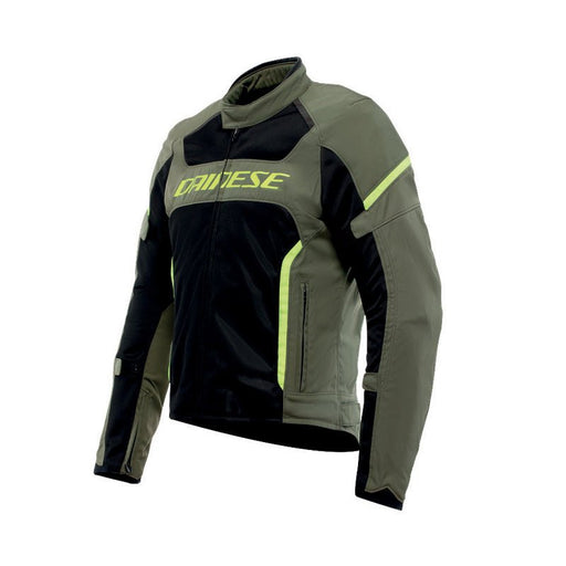 DAINESE AIR FRAME 3 TEX JACKET ARMY GREEN/BLACK/FLUO 64 - Driven Powersports Inc.805101965029017300003-60L-50