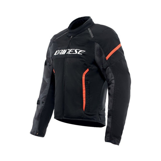 DAINESE AIR FRAME 3 TEX JACKET BLACK/FLUO-RED 64 - Driven Powersports Inc.805101965060317300003-P75-46
