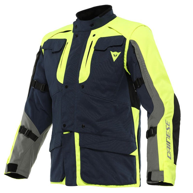 DAINESE ALLIGATOR TEX JACKET BLACK IRIS/FLUO YELLOW/CHARCOAL GRAY (64) - DRIVEN Canada's Powersports 80510192685631735232 - 20F - 54