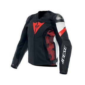 DAINESE AVRO 5 LEATHER JACKET 56 (BLACK/RED - LAVA/WHITE) - DRIVEN Canada's Powersports 805101963966015300001 - A77 - 56