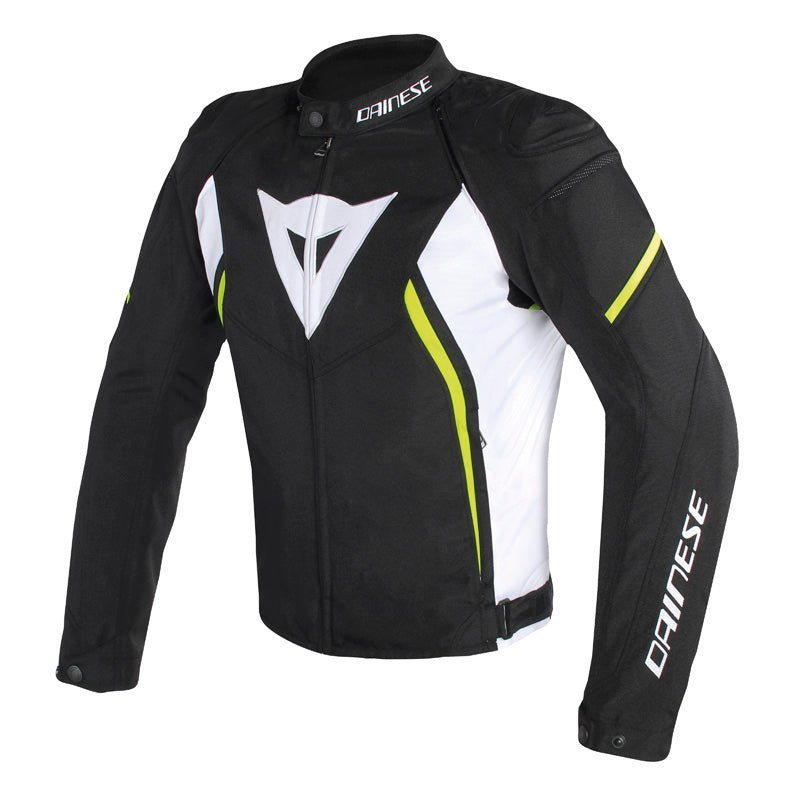 DAINESE AVRO D2 TEX JACKET BLACK/WHITE/FLUO - YELLOW (56) (1735190 - Q90 - 56) - DRIVEN Canada's Powersports 80526446314321735190 - Q90 - 56