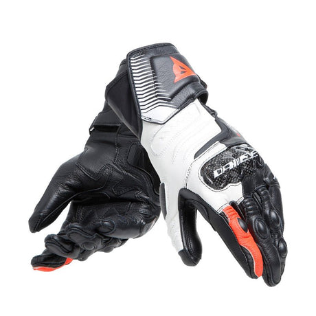 DAINESE CARBON 4 LONG LADY LEATHER GLOVES BLACK/WHITE/RED (XS) - DRIVEN Canada's Powersports 80510194266422815957 - N32 - L
