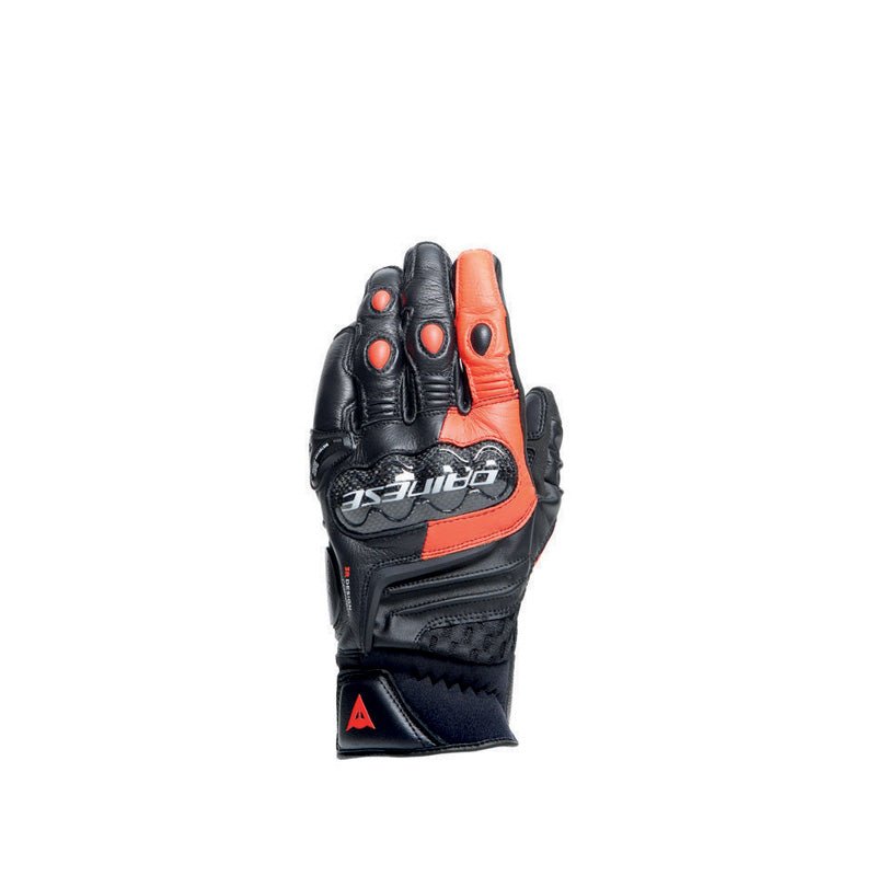 DAINESE CARBON 4 SHORT LEATHER GLOVES BLACK/FLUO RED (3XL) - DRIVEN Canada's Powersports 80510194262461815958 - 628 - XXXL