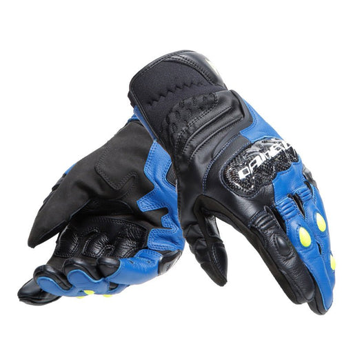DAINESE CARBON 4 SHORT LEATHER GLOVES - RACING-BLUE/BLACK/FLUO-YELLOW (2XL) (1815958-78G-XXL) - Driven Powersports Inc.80510194262221815958-78G-XXL