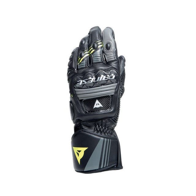 DAINESE DRUID 4 LEATHER GLOVES BLACK/CHARCOAL - GRAY/FLUO - YELLOW (3XL) - DRIVEN Canada's Powersports 80510194264131815959 - 20A - S