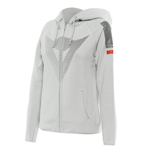 DAINESE FADE LADY FULL-ZIP HOODIE - GLACIER GRAY/DARK GRAY/RED (2XL) - Driven Powersports Inc.80510193993422896859-38G-XS