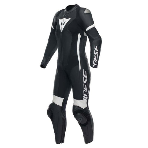 DAINESE GROBNIK LADY LEATHER 1PC SUIT PERF. BLACK/WHITE/RED 54 - Driven Powersports Inc.80510194981202513484-948-38