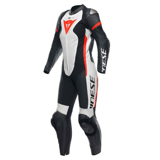 DAINESE GROBNIK LADY LEATHER 1PC SUIT PERF. BLACK/WHITE/RED 54 - Driven Powersports Inc.80510194982292513484-N32-38