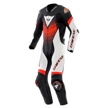 Dainese Laguna Seca 6 Perf 1PC Leather Suit Black/White/Red - Fluo 44 - DRIVEN Canada's Powersports 805101987183115100061-N32-50