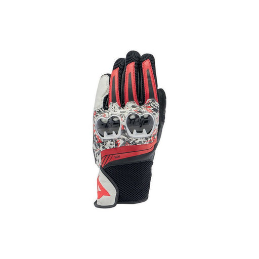 DAINESE MIG 3 UNISEX LEATHER GLOVES BLACK/RED SPRAY/WHITE (L) (1815934-32J-L) - Driven Powersports Inc.80510197012511815934-32J-L