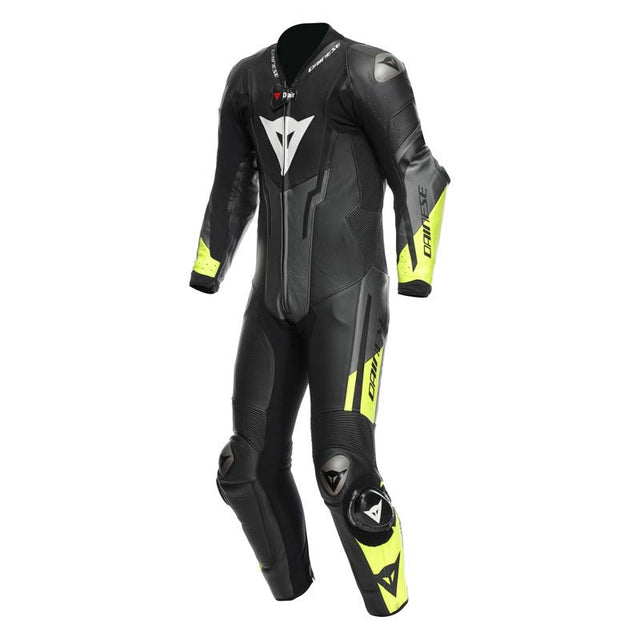 DAINESE MISANO 3 PERF. D - AIR 1PC LEATHER SUIT BLACK/ANTHRACITE/FLUO - YELLOW (54) (1D10031 - P18 - 54) - DRIVEN Canada's Powersports 80510195297871D10031 - P18 - 54