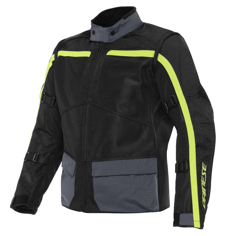 DAINESE OUTLAW TEX JACKET BLACK/BLACK/EBONY/FLUO YELLOW (64) - DRIVEN Canada's Powersports 80510192667291735230 - 13F - 50