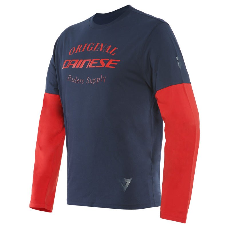 DAINESE PADDOCK T - SHIRT LS BLACK - IRIS/LAVA - RED/LAVA - RED (L) (1896840 - 70F - L) - DRIVEN Canada's Powersports 80510193042161896840 - 70F - L