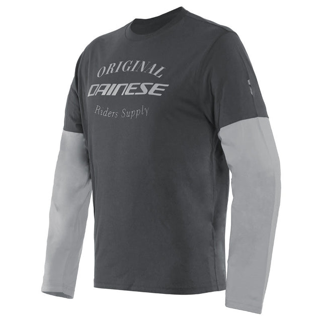 DAINESE PADDOCK T - SHIRT LS CHARCOAL - GRAY/GLACIER - GRAY (L) (1896840 - 71F - L) - DRIVEN Canada's Powersports 80510193042781896840 - 71F - L