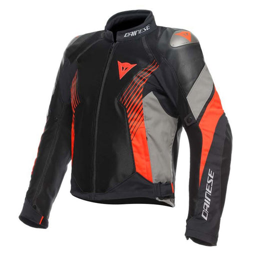 DAINESE SUPER RIDER 2 ABSOLUTSHELL JACKET BLACK/GRAY/FLUO RED(60) - Driven Powersports Inc.80510195701781654630-85I-46