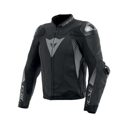 DAINESE SUPER SPEED 4 LEATHER JACKET - MATTE BLACK/CHARCOAL GRAY (62) - Driven Powersports Inc.80510194168031533870-50G-44