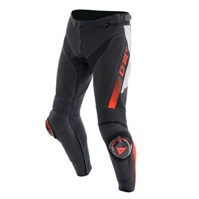 DAINESE SUPER SPEED PERF. LEATHER PANTS BLACK/WHITE/RED - FLUO (46) - DRIVEN Canada's Powersports 805101964064215500007 - N32 - 46