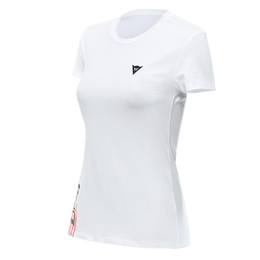 DAINESE T-SHIRT LOGO LADY - BLACK/FLUO-RED (3XL) - Driven Powersports Inc.80510194953582896883-601-XS