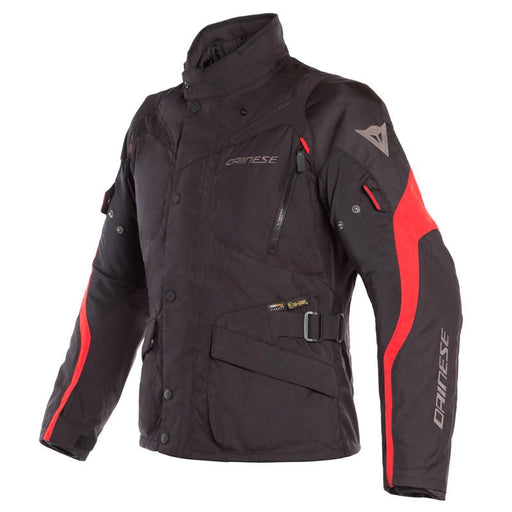 DAINESE TEMPEST 2 D-DRY JACKET - BLACK/BLACK/RED (52) (1654610-00A-52) - Driven Powersports Inc.80526448606581654610-00A-52