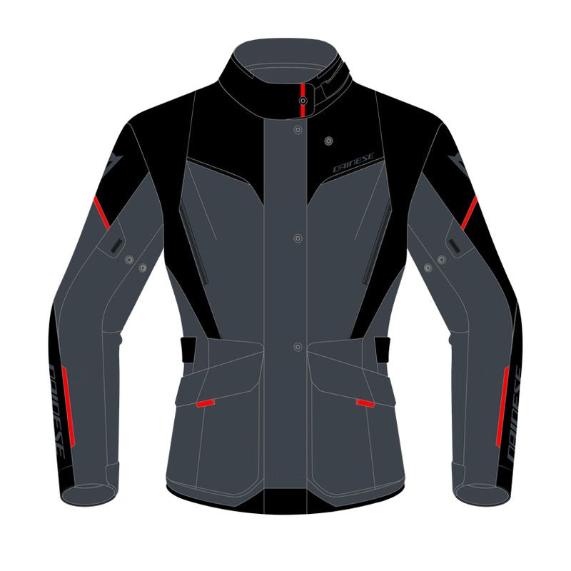DAINESE TEMPEST 3 D - DRY LADY JACKET EBONY/BLACK/LAVA - RED (54) - DRIVEN Canada's Powersports 80510194056472654642 - 80E - 38