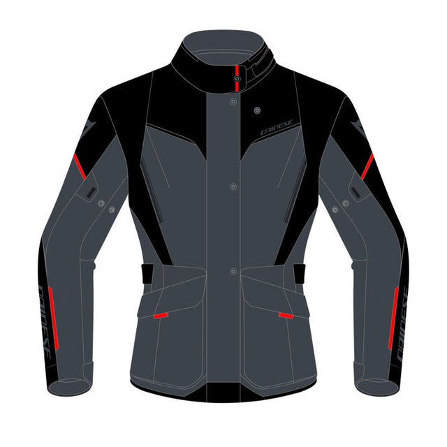 DAINESE TEMPEST 3 D - DRY LADY JACKET EBONY/BLACK/LAVA - RED (54) - DRIVEN Canada's Powersports 80510194056472654642 - 80E - 38
