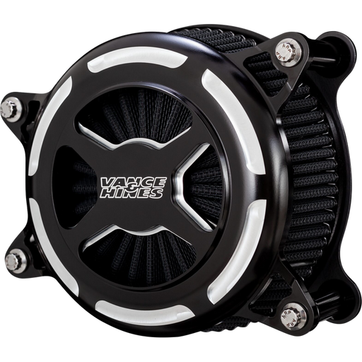 VANCE & HINES 91-22 AIR CLEANER V02X CONT Black Front - Driven Powersports