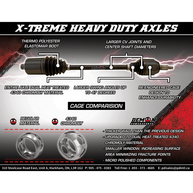DEMON ATV/UTV AXLE POLARIS (PAXL - 6062XHD) - DRIVEN Canada's Powersports 840844000275PAXL - 6062XHD