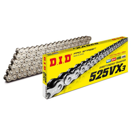 DID 525VX3 CHAIN 126L (SILVER) - DRIVEN Canada's Powersports 4525516398749M525VX3S126ZB